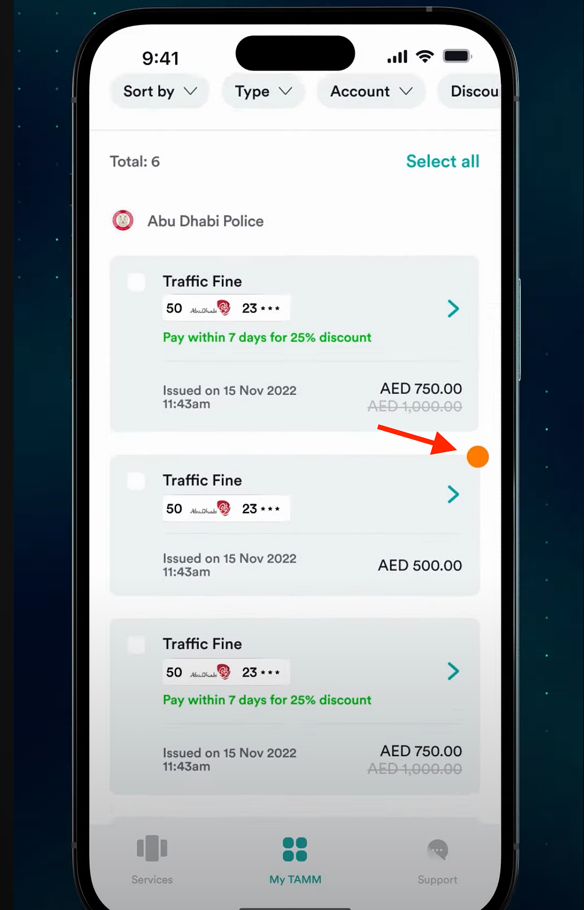 Fine details in TAMM app
