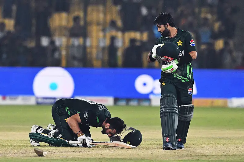 Pakistan Raja Rizwan Ss Rizwan and Salman Lead Pakistan to Record-Breaking Win Over South ...