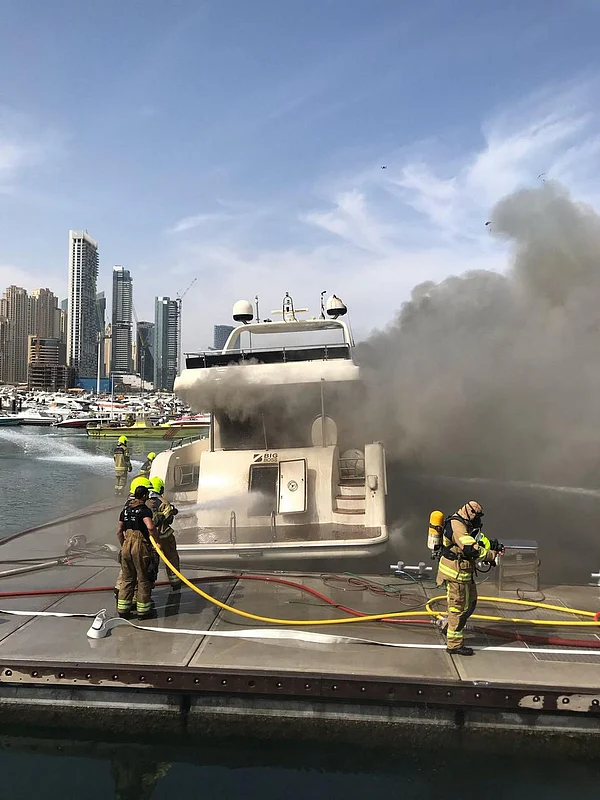 Fire on Dubai Harbour yacht brought under control | Khaleej Times