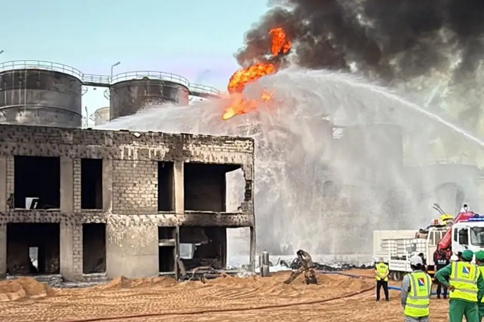 Shamis Fire Sharjah: Firefighters put out massive fire that raged for nearly 24 ...