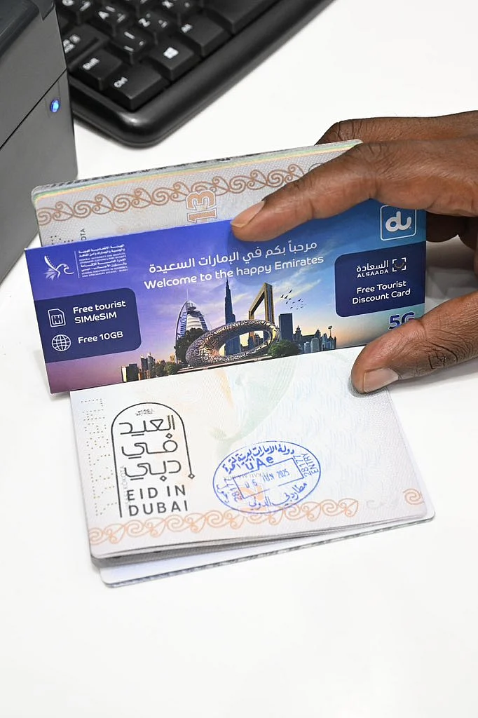 Passengers landing in Dubaion Eid get a special stamp.&nbsp;Photo:&nbsp;x.com/DXBMediaOffice