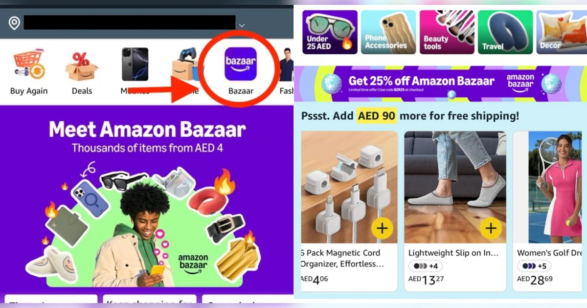 Free 15-day return, items for Dh4: Amazon Bazaar launches in UAE