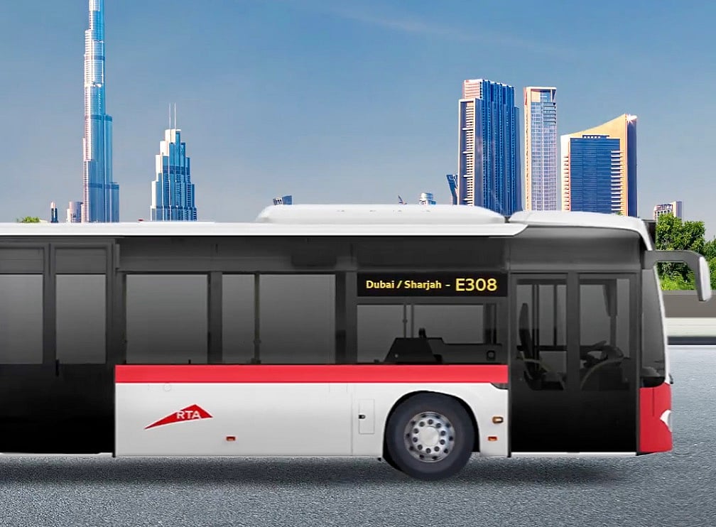Dubai Sharjah E308 bus service