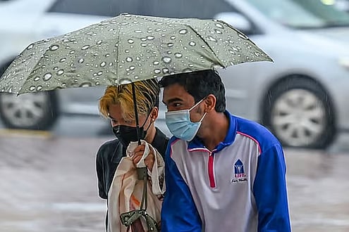 Watch: Heavy rains hit some parts of UAE as temperatures near 50°C in ...