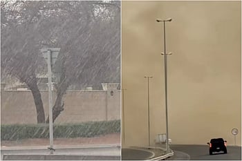 Watch: Rains, tornado-like dust devil storms hit some parts of UAE