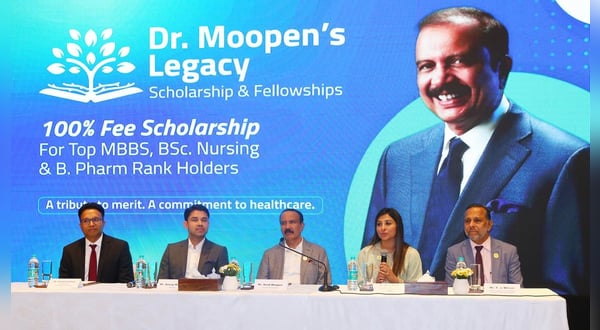 Dr Moopen’s Legacy Scholarship & Fellowships launched to support 25 students pursuing MBBS, BSc Nursing and B.Pharm