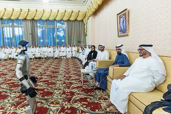 Unitree G1's meeting with the Dubai Ruler.