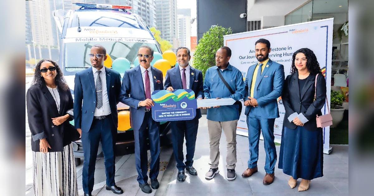 Aster volunteers flag off new mobile medical units for Rwanda, Uganda