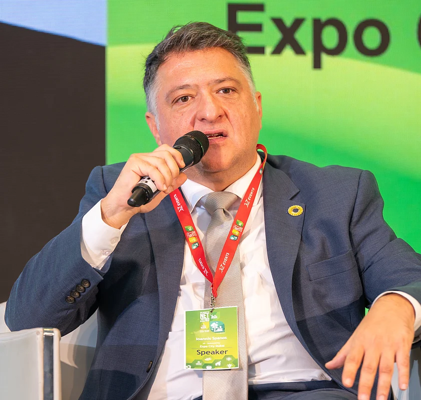 Yianni Spanos, VP Sustainability, Expo City Dubai , during the panel discussion at the  Journey to Net Zero – UAE 2025. KT Photo: Shihab