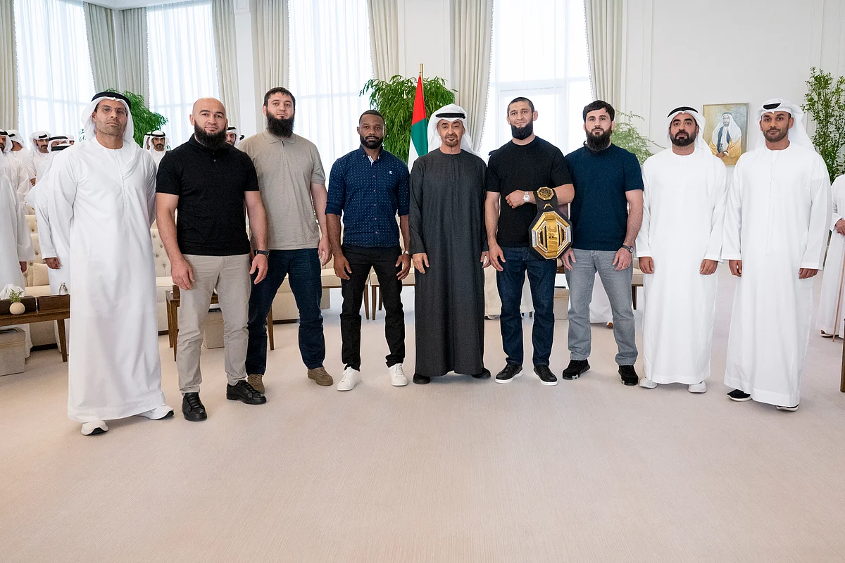 Watch: UAE President meets UFC Middleweight world champion Khamzat Chimaev