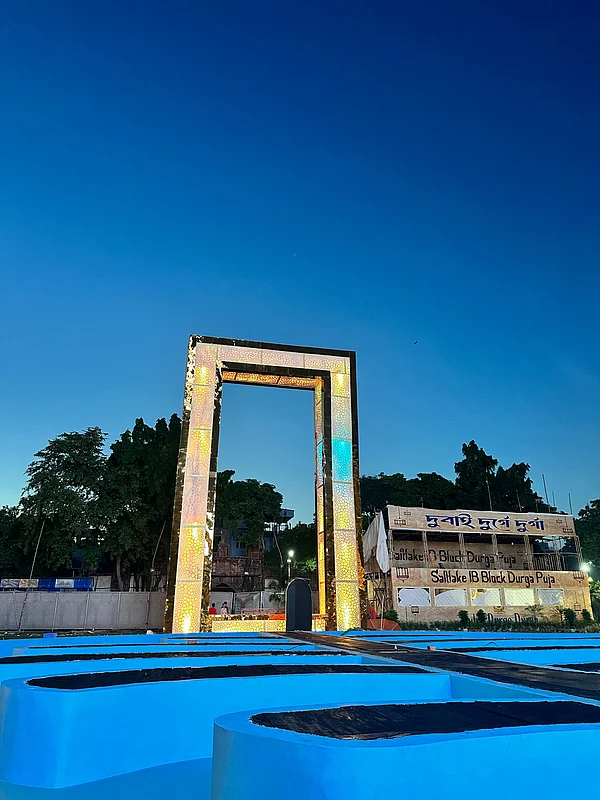 Replica of the Dubai Frame.&nbsp;Photo:&nbsp;IB Block Durga Puja