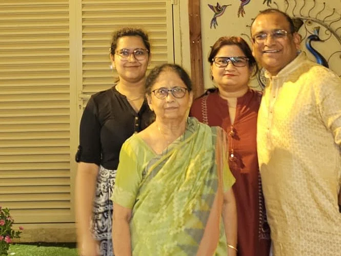 Anuradha Chakraborty and her family