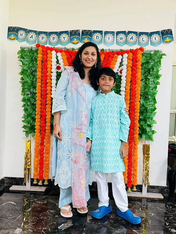 Divisha Modi and her son