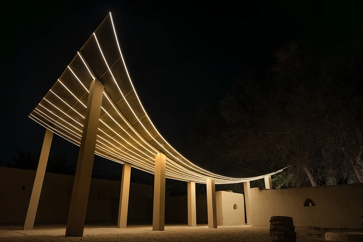 Abdalla Almulla Guiding Drapes. Photo: DCT Abu Dhabi