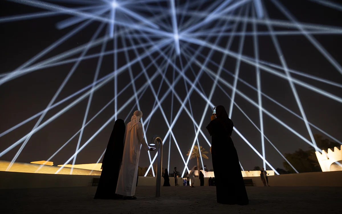Rafael Lozano-Hemmer Pulse Canopy. Photo: DCT Abu Dhabi