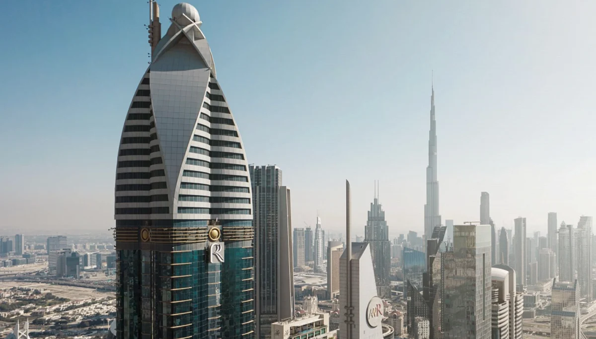 Rose Rayhaan by Rotana with other familiar Dubai buildings