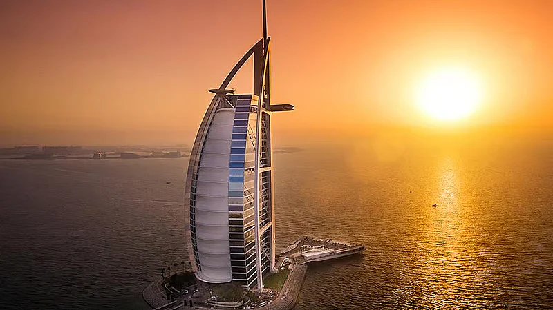 Burj Al Arab in the sunset