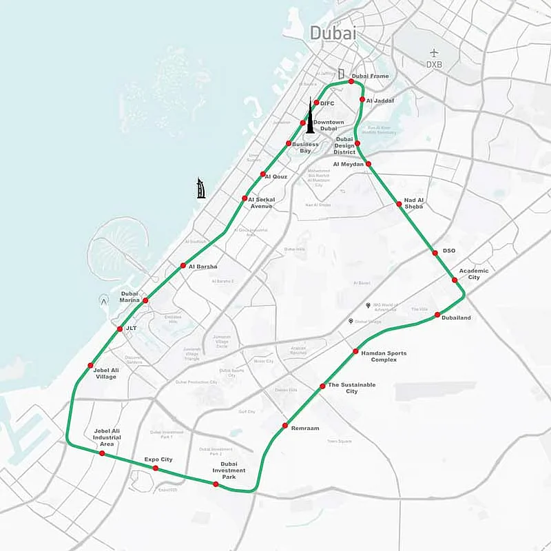 Here is a proposed map of  Dubai Walk Master plan