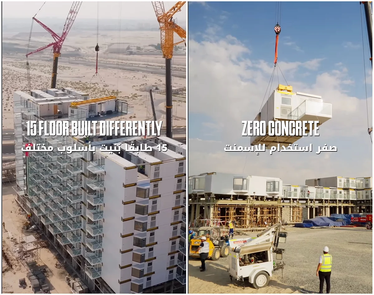 Watch: 200 robots assemble 15-floor Abu Dhabi building in just 12 days