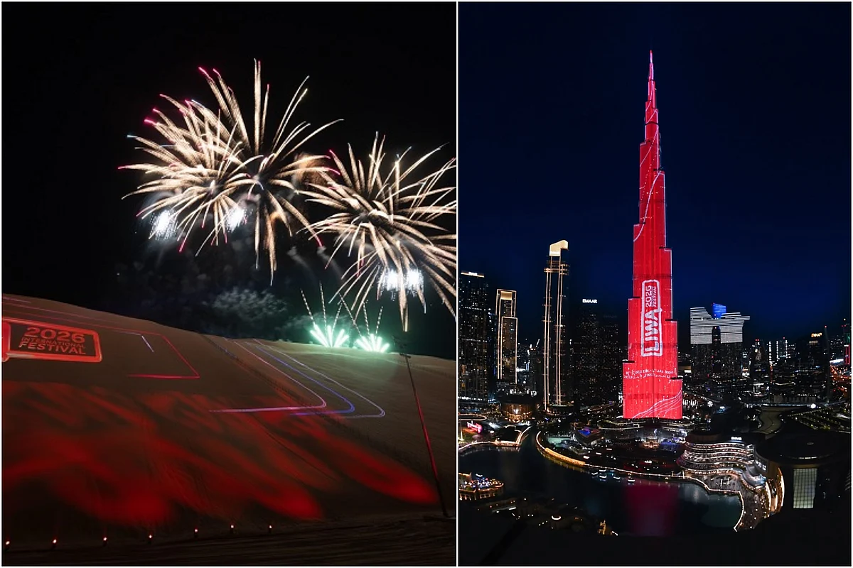 UAE: Burj Khalifa turns red as Liwa International Festival 2026 begins in Al Dhafra