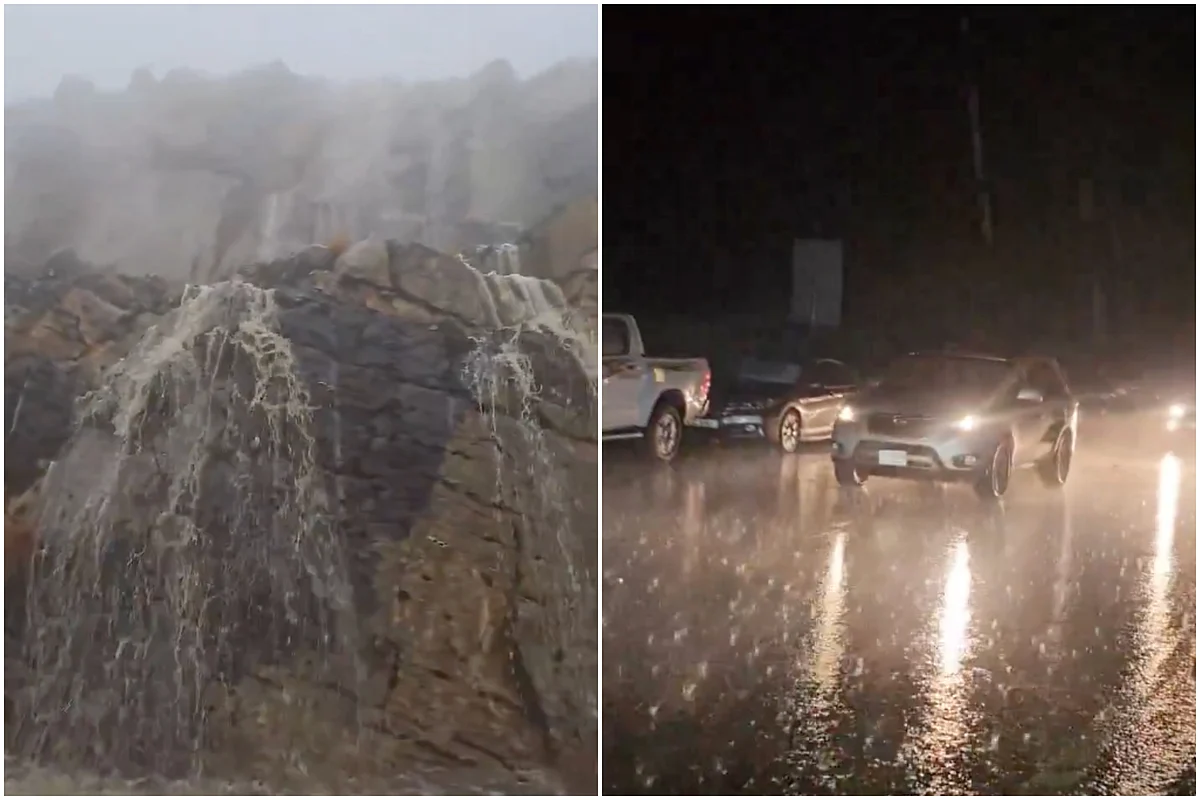 Watch: Rain triggers waterfalls in UAE mountains as downpour hits some parts of country
