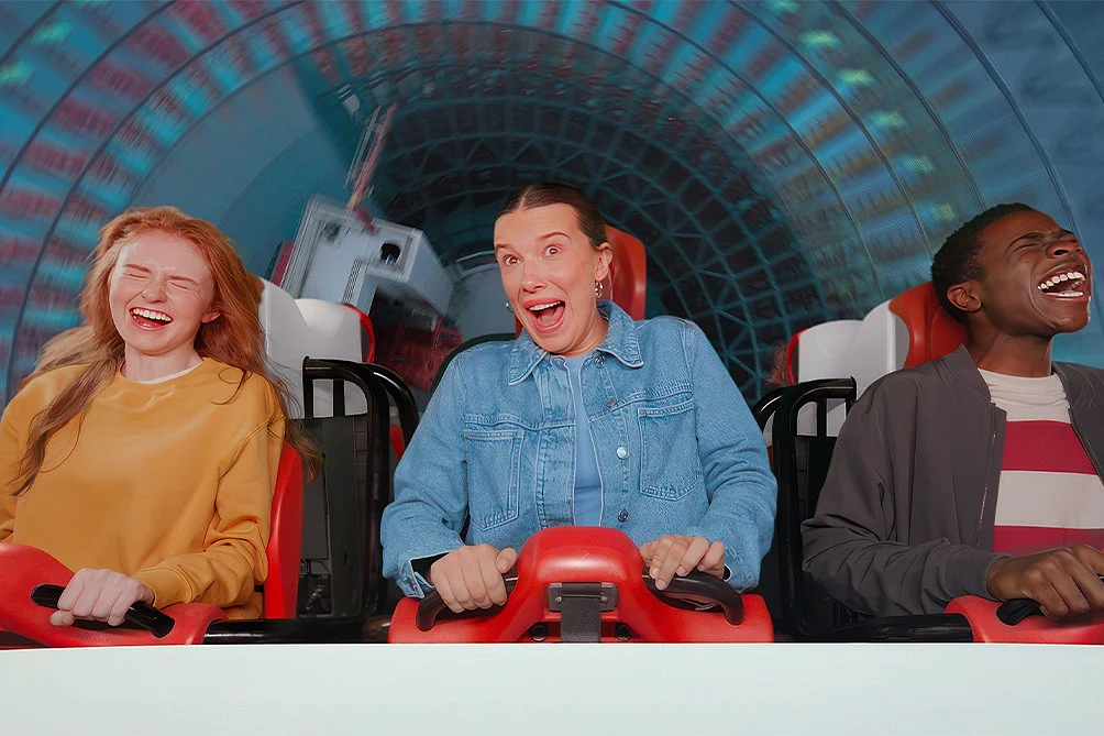 Millie Bobby Brown vanishes on the world’s fastest roller coaster, leaving husband Jake Bongiovi stunned on Yas Island Abu Dhabi