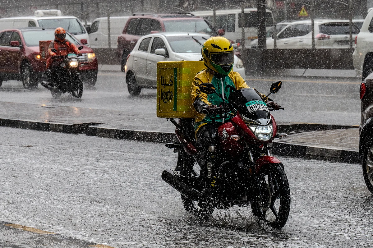 Riders can go offline without consequences during heavy rains, say UAE delivery firms