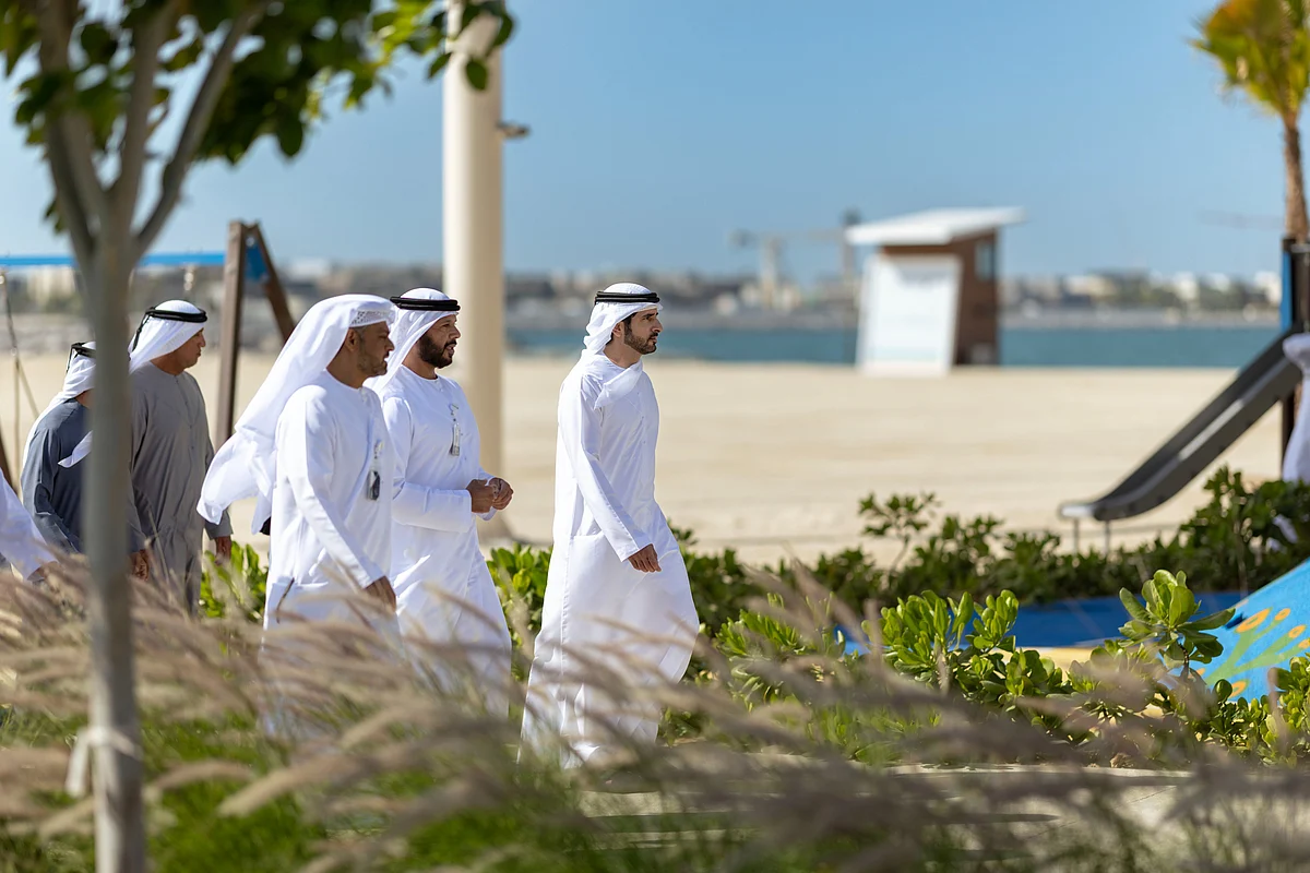 Dubai: Jumeirah Beach 1 expansion 95% complete; Sheikh Hamdan reviews project