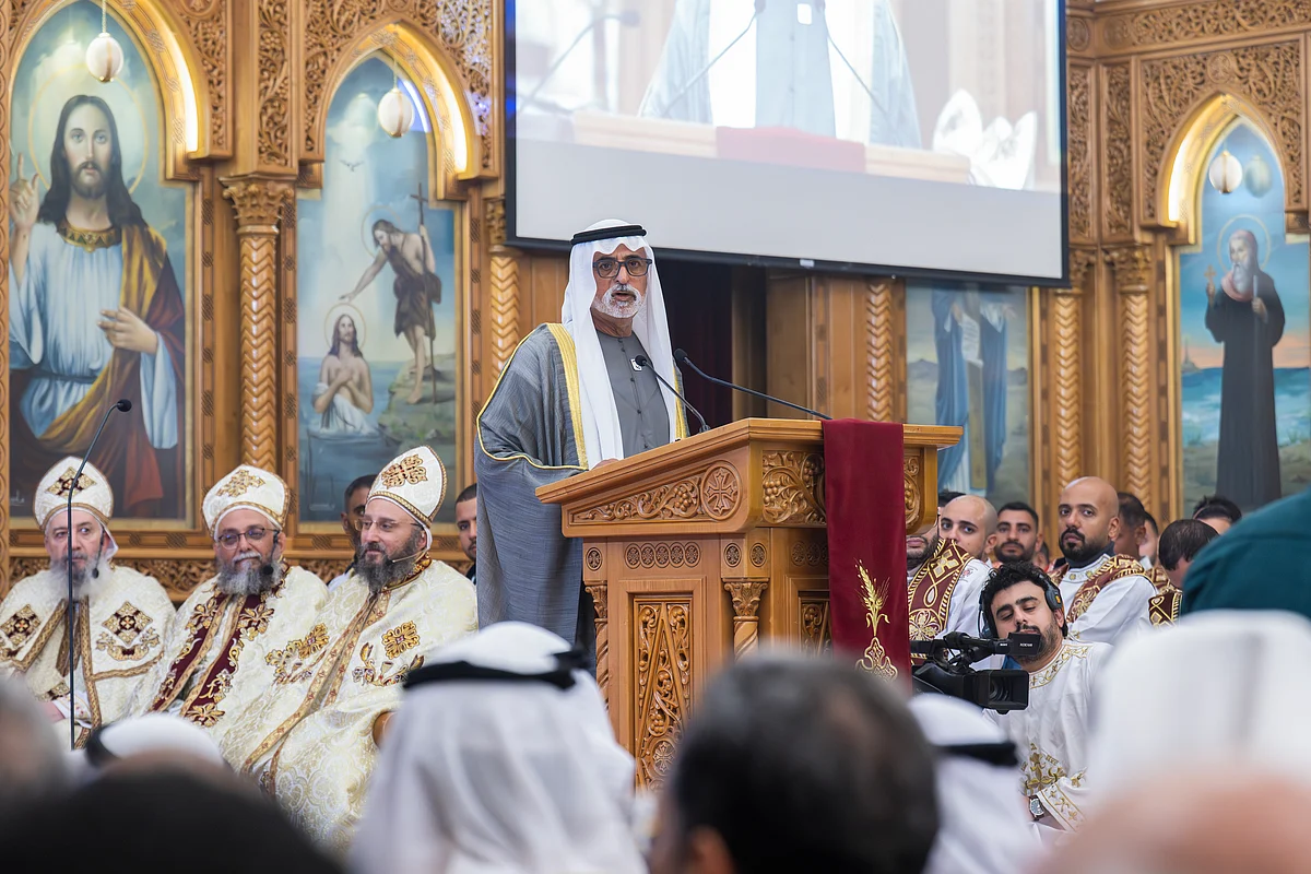 Watch: UAE Minister attends Christmas celebration at Abu Dhabi's Coptic Orthodox Church