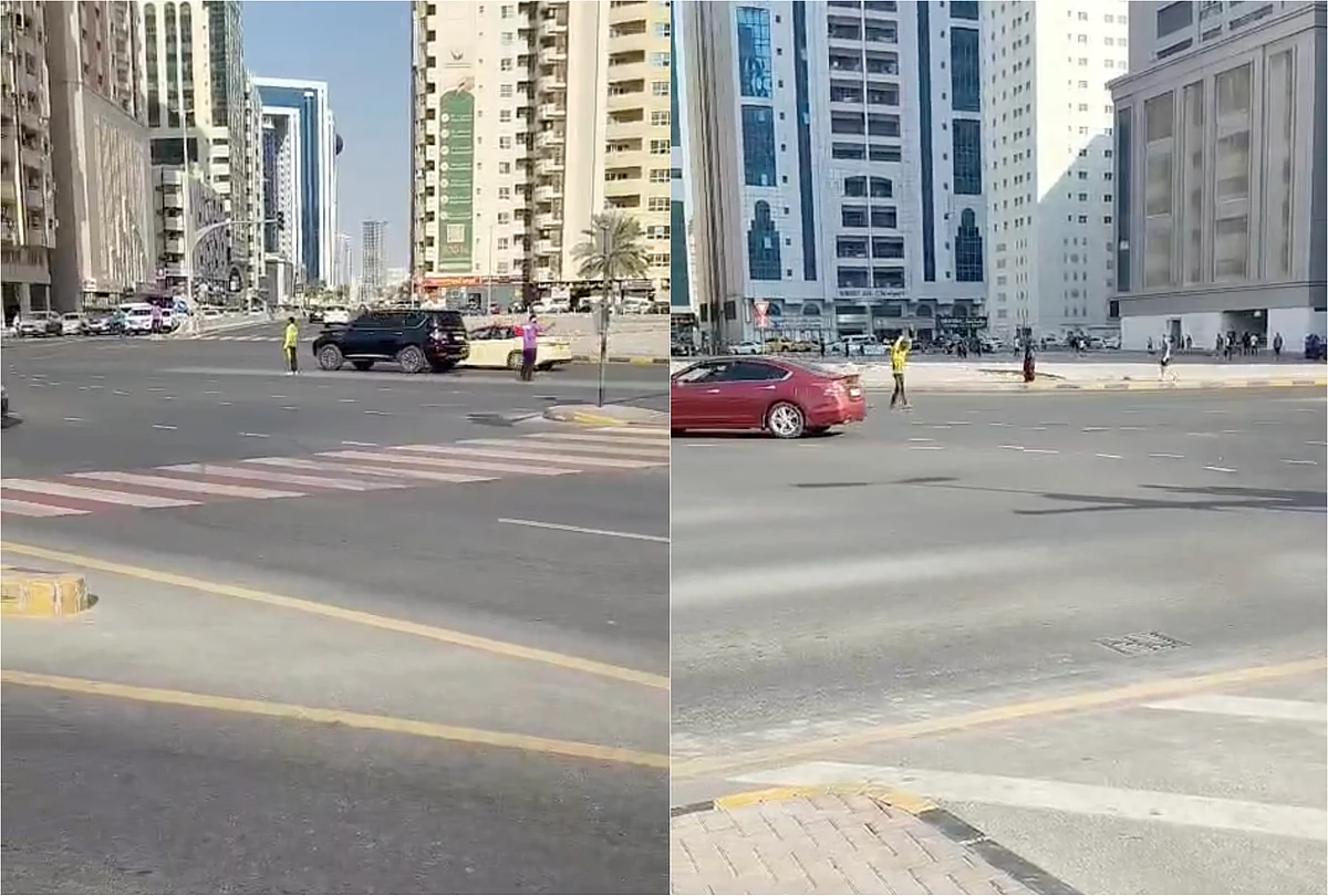 Stromausfall in Sharjah: Lieferfahrer lotsen Autos bei ausgefallenen ...