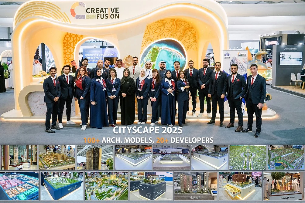 Creative Fusion showcases 100+ architectural models with 20+ developers at Cityscape 2025