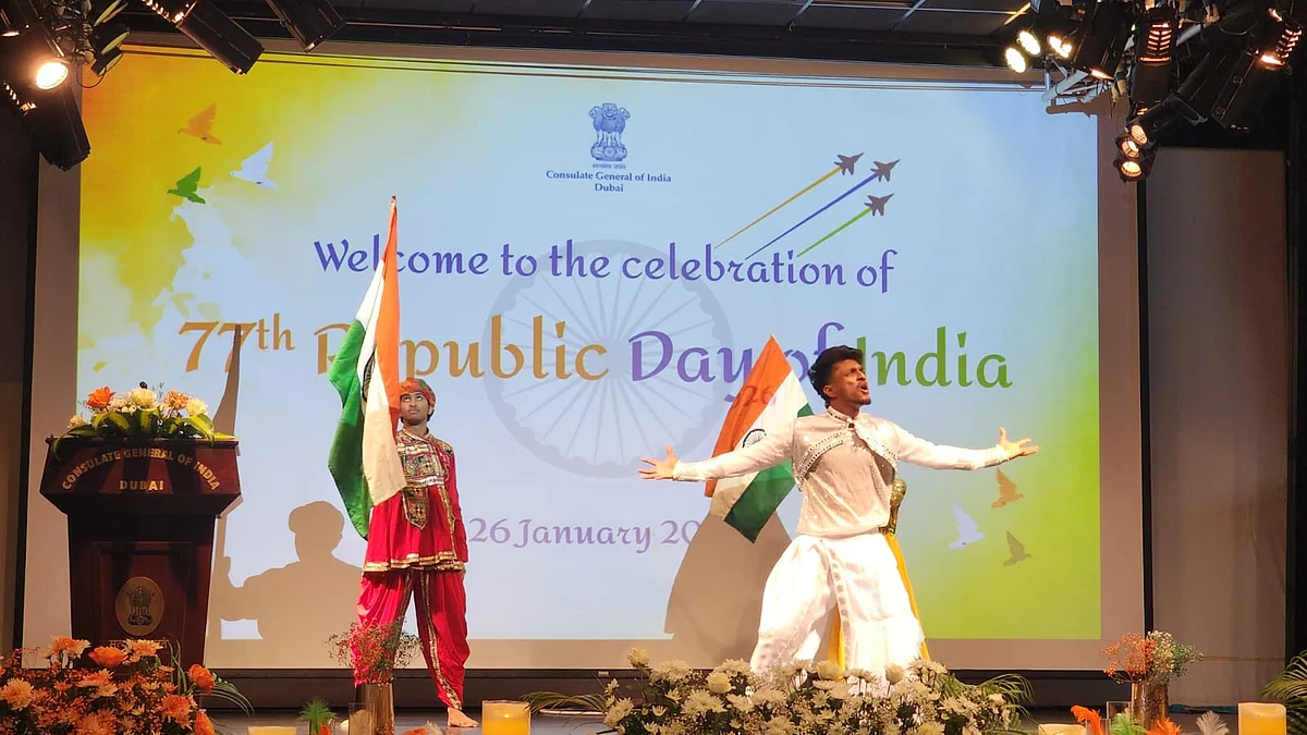 Rain, patriotic songs, and tricolour: UAE’s Indian community marks 77th Republic Day