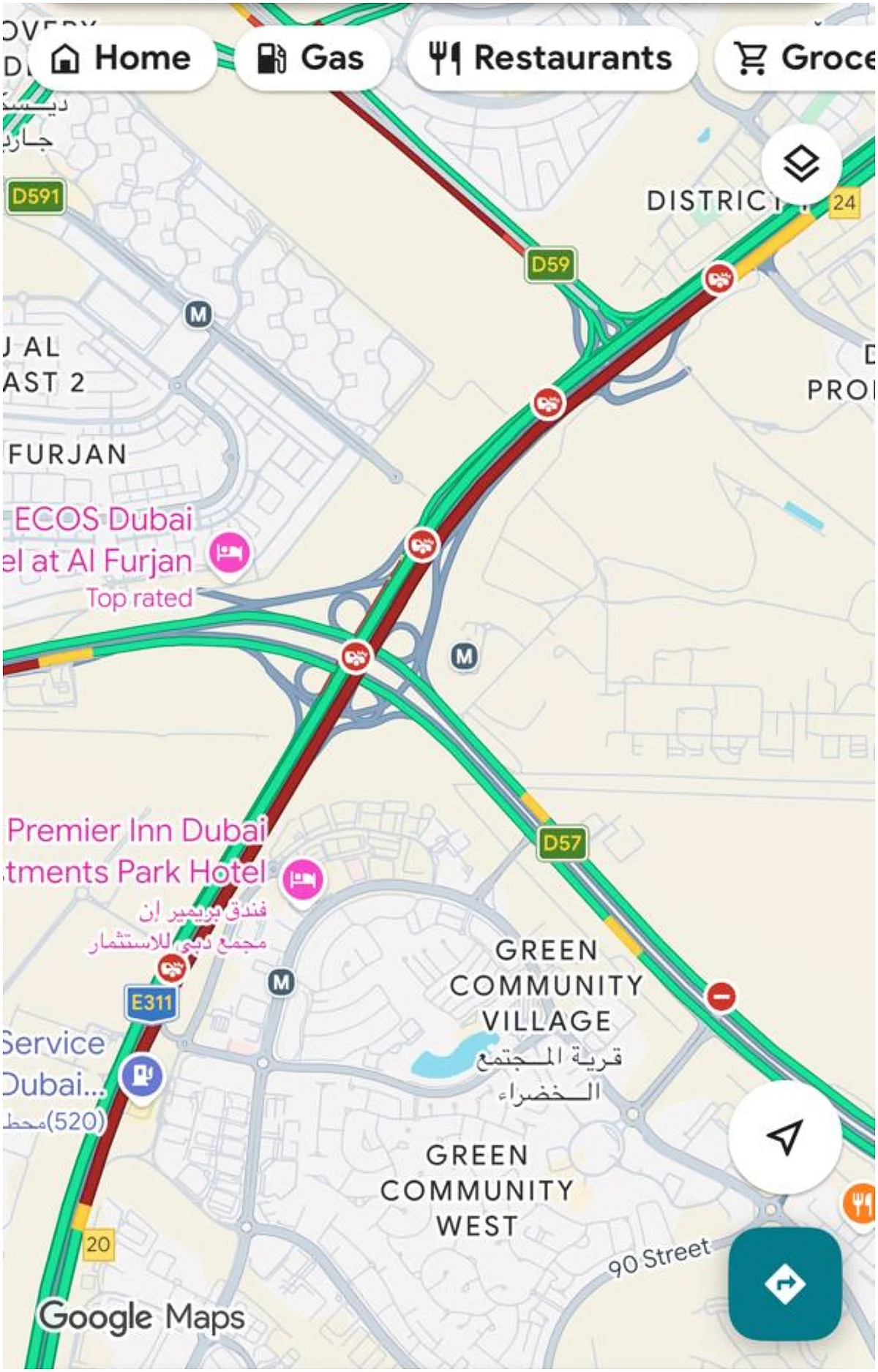 Traffic alert: Heavy vehicles collide on E311 causing massive tailback