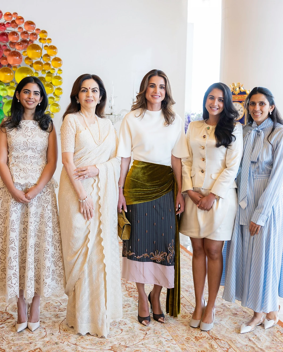Jordan's Queen Rania meets the Ambanis, Bollywood stars during India visit