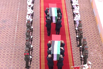 Watch: UAE bids farewell to 2 pilots killed in crash; funeral prayers held