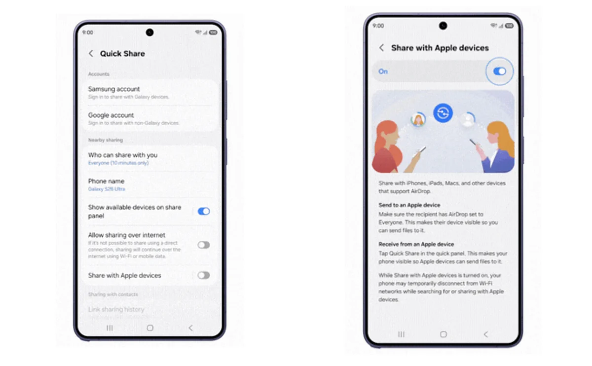 Samsung Galaxy S26 series gets Apple AirDrop support: Is it available in the UAE?