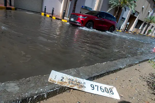 Look: Lost car number plates line UAE roads after heavy rains | Khaleej Times