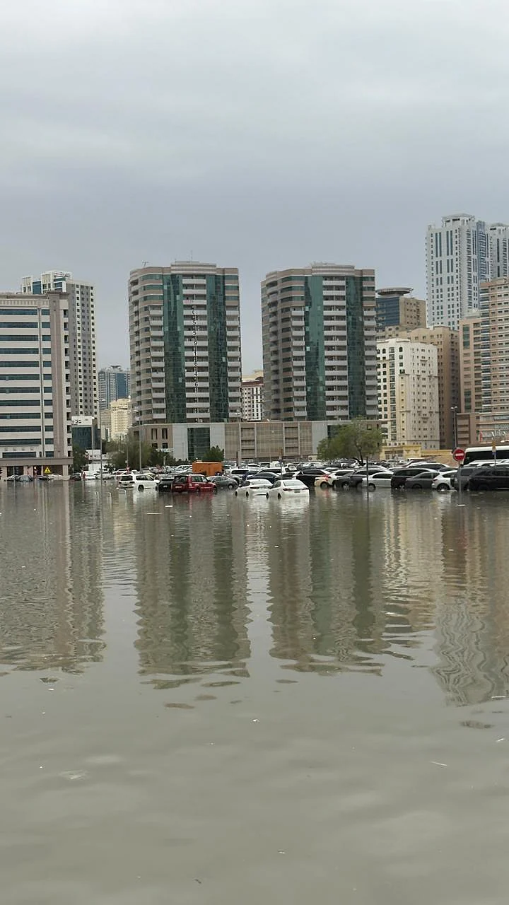 Look: UAE residents navigate flooded streets after heavy rain
