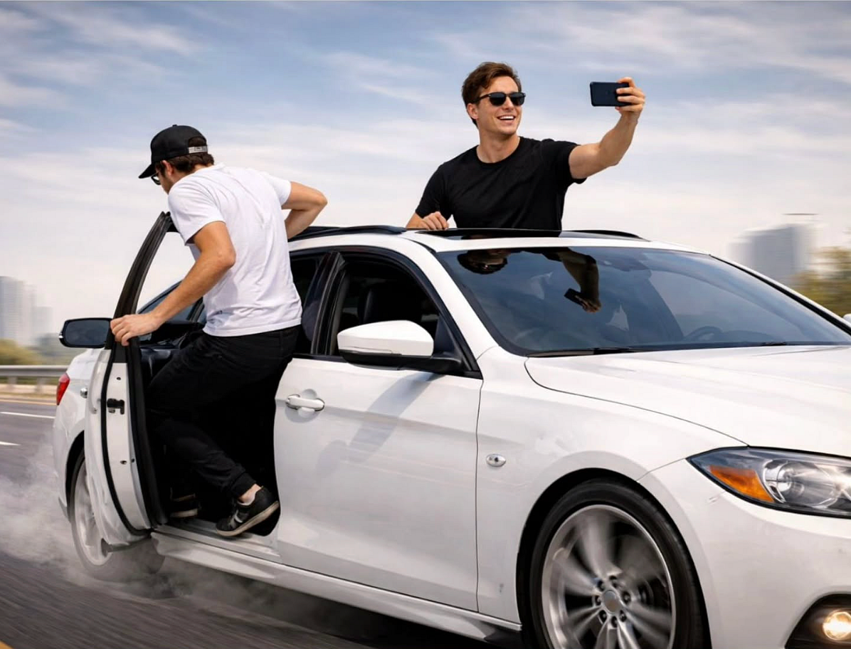 Filming, opening doors while driving? UAE police warn motorists of Dh2,000 fine