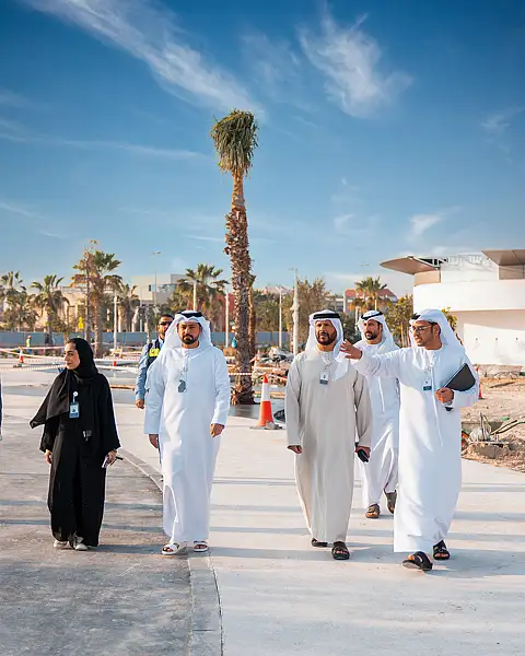 Marwan Bin Ghalita inspects Al Mamzar Corniche development project