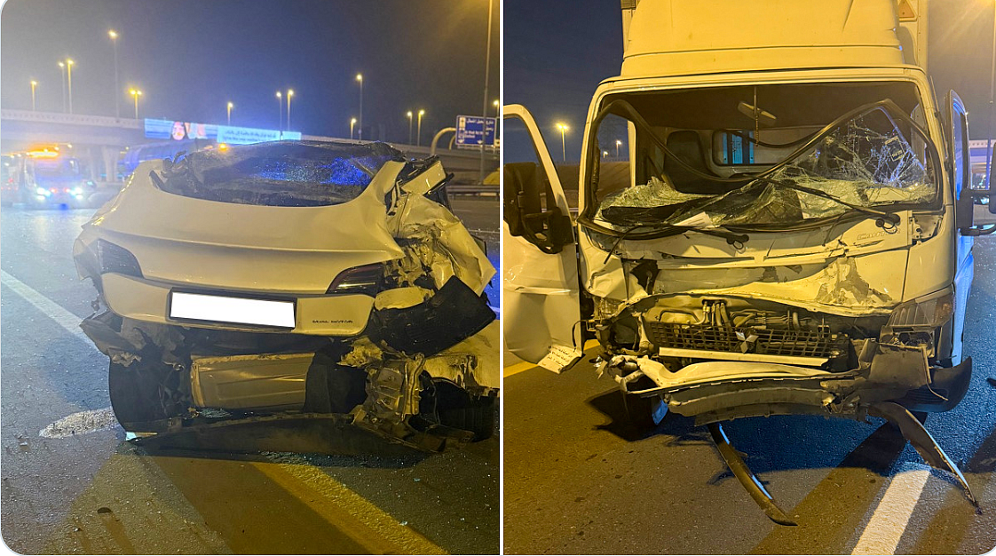 3 injured in 3-vehicle collision in Dubai; police warn against stopping mid-road