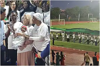 2-month-old among 64 nationalities carrying UAE flag as Abu Dhabi sets world record