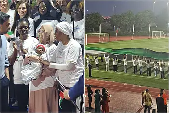 2-month-old among 64 nationalities carrying UAE flag as Abu Dhabi sets world record