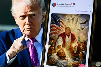 Trump denies he was trying to look like Jesus, deletes AI image after religious outcry