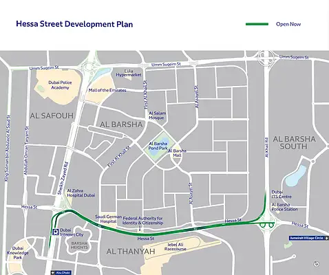 'From 50 mins to 25': Dubai eases Hessa St traffic for residents, turns maps green