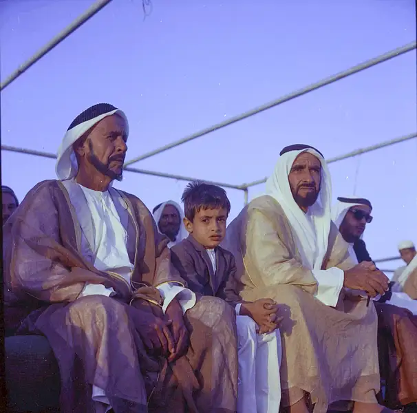 Sheikh Mohamed with his father, the late Sheikh Zayed bin Sultan Al Nahyan