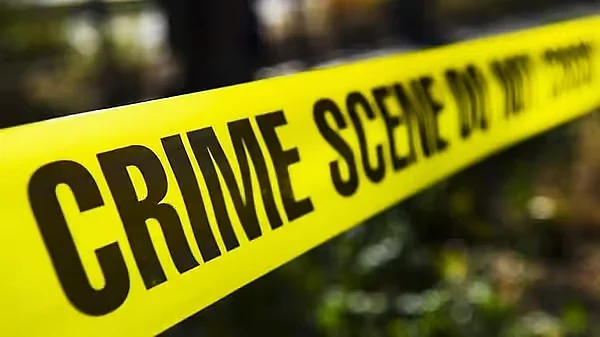 Police tape securing an incident area
