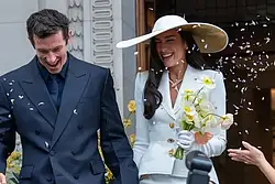Dua Lipa ditches traditional wedding gown for custom Schiaparelli suit at civil ceremony