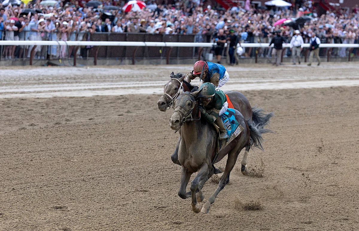 Kentucky Derby-winner Golden Tempo wins 158th Belmont Stakes