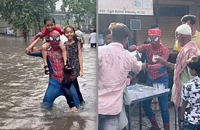 Watch: Bhiwandi’s ‘Spider-Man’ helps, gives joy to residents affected by Mumbai rains